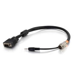 RapidRun Flying Lead, VGA (HD15), 3.5mm Connector, 3ft L, Black Finish