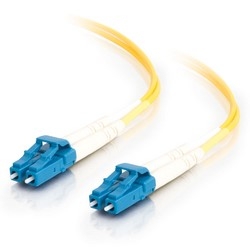 6m LC-LC 9/125 OS2 Duplex Single-Mode PVC Fiber Optic Cable - Yellow