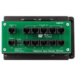 Telephone Module, 10-Way, RJ45/RJ31X Receptacle, Enclosure Mount, 1.6&quot; Length x 5.78&quot; Width x 3.1&quot; Height, 18 Gauge Cold Rolled Steel, Black, With Mounting Bracket