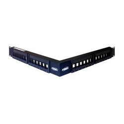 SL Series Patch Panel, multimedia, 24-port, shielded/unshielded, angled