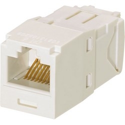Mini-Com Module, Cat 6, UTP, 8 pos 8 wire, Universal, Off White, TG Style, 100 Pk