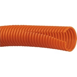 Corrugated Loom Tubing Slit, Polyethylene, 0.25&quot; (6.4mm) X 100&#8217; (30.5m), Orange