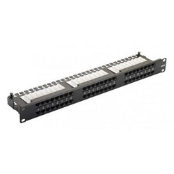 Twisted Pair Patch Panel, XG, Category 6A, AMP-TWIST, Shielded, 48-Port, Standard (Flat) Face, 1U (1.75 in) x 19 in