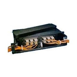 Optical Fibre Rack Mount Enclosure, 2U (3.50 in) x 19 in or 23 in, for Standard Cables, Unloaded, Black