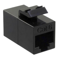 Coupler, Sl, Inline, CAT6Unshielded, 8 Positions Black