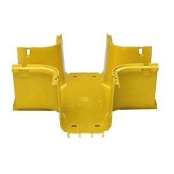 FiberGuide Fiber Management Systems; FiberGuide Product Line System: 4x4 System Horizontal Cross Type: 4 Exit Fin Inserts Color: Yellow