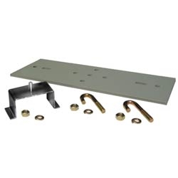Rack-to-Runway Mounting Plate Using Hat-Shaped Bracket; Gray; 9 to 12&quot;W
