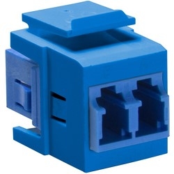 QuickPort Duplex LC Adapter, SM, zirconia ceramic sleeve, blue/blue