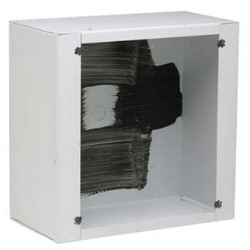 Loudspeaker Enclosure, Surface Mount, Straight, 6" Depth x 11" Height, 18 Gauge Stainless Steel, Textured White Epoxy, For IHVP and IP Addressable Speaker