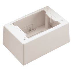 Single Gang Power Rated 2-piece Deep Outlet Box, Off White