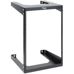 Cable Management Rack, Wall Mount, 15 RMS, 19.71&quot; Width x 18&quot; Depth x 29&quot; Height, 14 Gauge Cold Rolled Steel, Black Powder Coated