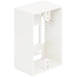 Surface Mount Box, 1-Gang, 2.85&quot; Width x 1.89&quot; Depth x 4.6&quot; Height, ABS Plastic, Textured, White