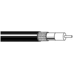 Coax Cable, 734A Series, 20 AWG solid .032&quot; bare copper conductor, gas-injected FHDPE insulation, Beldfoil + tinned copper braid shield, PVC jacket, gray, 1000&#8217; reel