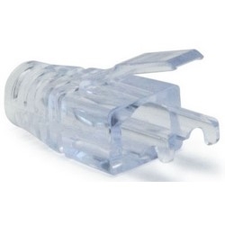 Connector Strain Relief, Clear, For EZ-RJ45/Cat 5E Cable Connector, 500 each per Bag