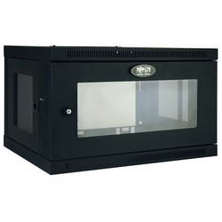 Tripp Lite 6U Low-Profile Wall-Mount Rack Enclosure Cabinet with Clear Acrylic Window, Removable Side Panels, 15H x 24W x 18D