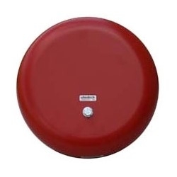 Motor Bell, Outdoor Mount, 92 dB, 24 Volt DC, 10&quot; Diameter x 2.37&quot; Thickness, Aluminum, Red, For Fire/Life Safety Alarm System