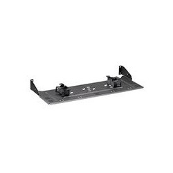 Rear Cable Management Bar, Flat, Standard, High Density, Rack Mount, 2RU, Die Cast Aluminum, Powder Coated Black, With Cable Management Ring