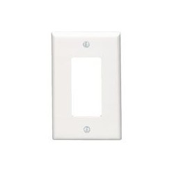 1-gang Decora/gfci Device Decora Wallplate, Midway Size, Thermoset, Device Mount, White