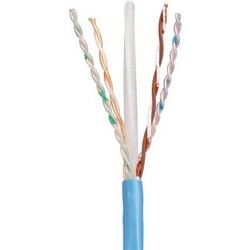 Copper Cable, Enhanced Category 6, 4-Pair, 23 AWG, U/UTP, Plenum CMP, Red Jacket, REELEX 1000ft/305m