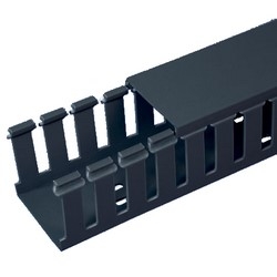 Slotted Duct, PVC, 2&quot;X3&quot;X 6 FT. Long, Black, Base and Covers Sold Separately