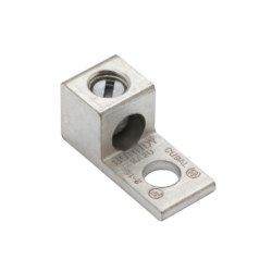 Aluminum Universal Terminal, 1 Hole, 14-1/0 AWG (Str), 1/4&quot; Stud, 1 Screw, Al/Cu Rated, Tin Plated