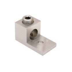 Aluminum Universal Terminal, 1 Hole, 6 AWG (Str)-250 kcmil, 5/16&quot; Stud, 1 Screw, Al/Cu Rated, Tin Plated
