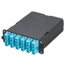 24-Fiber Cassette OM3 50µm 12 Duplex LC to MPO Standard Method A
