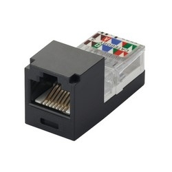 Mini-Com Mini-Jack Module, Category 3, UTP, 8-Position 8-Wire, Universal Wiring, Black, RoHS Compliant