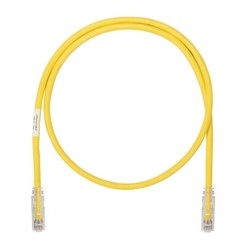 Copper Patch Cord, Cat 6A (SD), Yellow UTP Cable, 7 Ft, Bulk Packaged