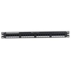 Punchdown Patch Panel, Category 6, Flat, 12 Port, RJ45, 8 position, 8 wire, mounts to 89D wall mount bracket