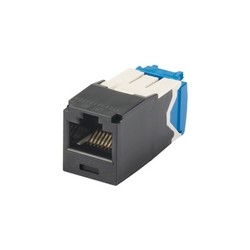 Mini-Com Module, Category 6A, UTP, 8-Position 8-Wire, Universal Wiring, Black, TG Style