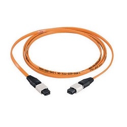 Interconnect Cable Assembly, Female MPO To Female MPO Connectors, 12-Fiber Ribbon Multimode OM1 62.5/125µm, Plenum, Orange Jacket, 20 MT