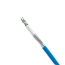 4-Pair Category 6A Plenum Copper Cable, TX6A 10Gig UTP With Advanced MaTriX Technology, 23 AWG Solid Copper, Blue Jacket