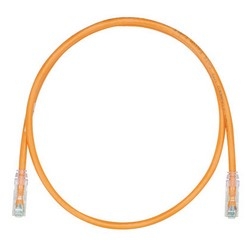 Copper Patch Cord, Category 6, Orange UTP Cable, 7 FT.