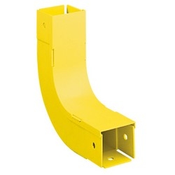 Attaches to channel to create a 90 upward angle from a straight horizontal run. Used with outside vertical 90 angle fitting FOVRA2X2YL or FOVRA4X4YL to change level of straight horizontal runs. Cover included.