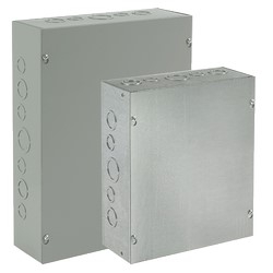 Pull/Junction Box, Screw-Cover, Type 1, 12&quot;H x 12&quot;W x 4&quot;D, Steel, with knockouts