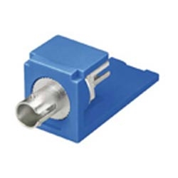 Module Supplied With One ST Single-mode Fiber Optic Adapter With Zirconia Ceramic split sleeve, Blue