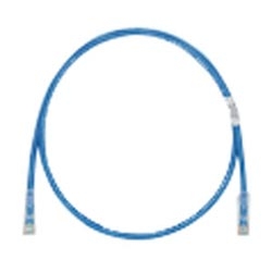 Copper Patch Cord, RJ45-RJ45, Small Diameter, 28 AWG, Blue CM/LSZH UTP Cable, 9 FT.