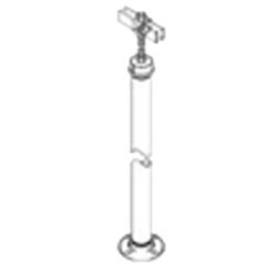 Tall Pipe Stand; 2&quot;W x 91&quot;H; Black