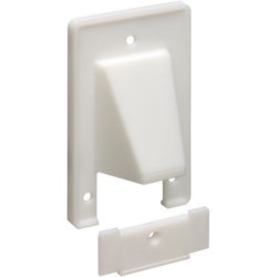 Arlington Single Gang Cable Entrance Plate White