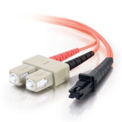 2m MTRJ-SC 62.5/125 OM1 Duplex Multimode PVC Fiber Optic Cable - Orange