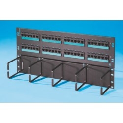 Clarity 6 hinged 48-port panel with lower cable management panel, Cat 6, standard density, six-port modules, 19&quot; x 8.75&quot;