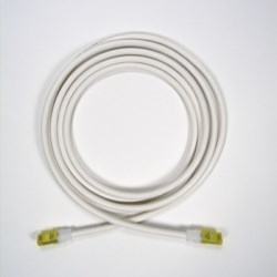 Clarity 6A modular patch cord, White, 15&#8217;, Cat6A, 10 Gigabit, Four-pair UTP Stranded 26 AWG PVC/CM