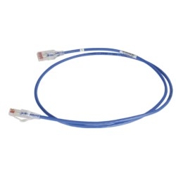 RDC 6 Modular Patch Cord, Blue, 9&#8217;, Reduced Diameter, 28 AWG, Cat6 Channel Four-pair UTP Stranded PVC/CM