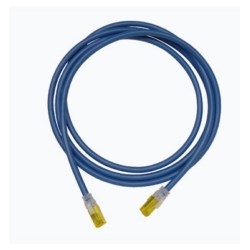 Clarity 6A modular patch cord, Blue, 7&#8217;, Cat6A, 10 Gigabit, Four-pair UTP Stranded 26 AWG PVC/CM