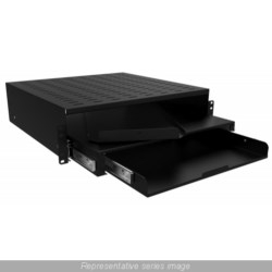 SWIVEL KEYBOARD TRAY WITH MIDDLE AND BOTTOW DRAWER