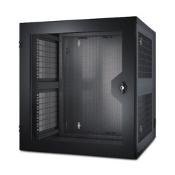 Network Enclosure, WX, 13U, IP20, 23 Width x 24.86&quot; Depth x 26.09&quot; Height, 19&quot; Mounting Depth, Black, With Square/Threaded Hole 12 to 24 Vertical Mounting Rail Vented Front Door