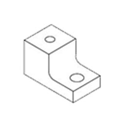 Insulator Block; 0.69&quot;W x 0.75&quot;H x 1.25&quot;L; White; Box of 50