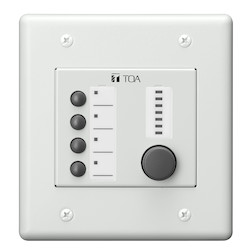 Mixer Remote Button Panel, 24 Volt DC 50 Milliampere Input, 4 Function Button/Indicator, 4.72&quot; Width x 2.3&quot; Depth x 5&quot; Height, Surface Treated Steel Plate, White Painted
