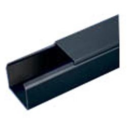Solid Raceway, PVC, 76.2mm X 76.2mm X 6 FT., Black, No Mounting Holes, Cover Sold Separately